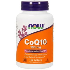 Коэнзим Q10 (CoQ10), Now Foods, 100 мг, 150 капсул - фото