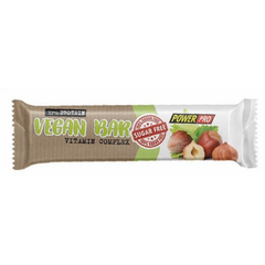 Батончик, 32% Vegan без сахара, PowerPro, вкус орех с сухофруктами, 60 г - фото