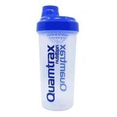Шейкер, Shaker bottle, Quamtrax, прозрачный/голубой, 750 мл - фото