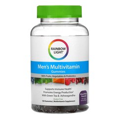 Мужские мультивитамины, Поддержка иммунитета, Rainbow Light, 120 жевательных таблеток - фото