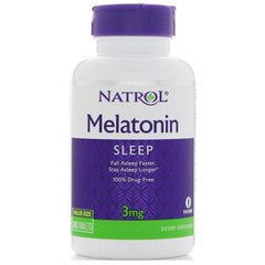 Мелатонін, Melatonin, Natrol, 3 мг, 240 таблеток - фото