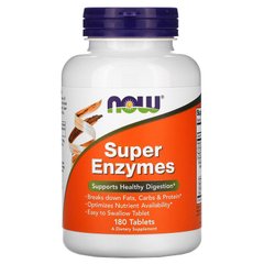 Пищеварительные ферменты, Super Enzymes, Now Foods, 180 таблеток - фото