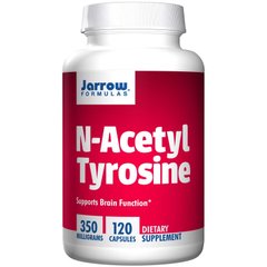 Ацетил тирозин, N-Acetyl Tyrosine, Jarrow Formulas, 350 мг, 120 капсул - фото