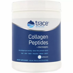 Коллаген пептиды, Collagen Peptides + Electrolytes, Trace Minerals Research, без вкуса, 560 г - фото