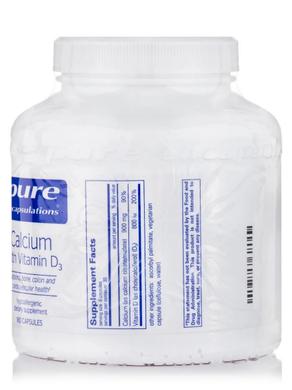 Кальцій з вітаміном D3, Calcium with Vitamin D3, Pure Encapsulations, 180 капсул - фото