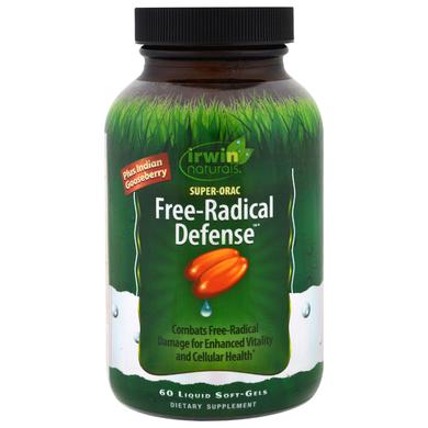Антиоксиданты смесь, Free-Radical Defense, Irwin Naturals, 60 гелевых капсул - фото