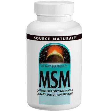 МСМ (метілсульфонілметан), MSM, Source Naturals, 240 таблеток - фото