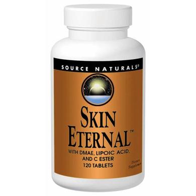 Здоровье кожи с DMAE+Альфа-липоевой кислотой, Skin Eternal, Source Naturals, 120 таблеток - фото