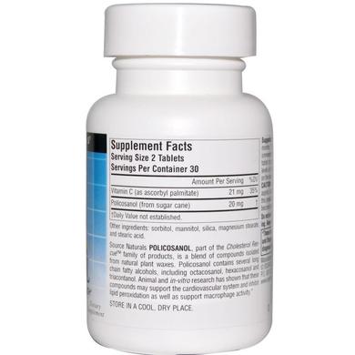 Поликозанол (Policosanol), Source Naturals, 10 мг, 60 таблеток - фото