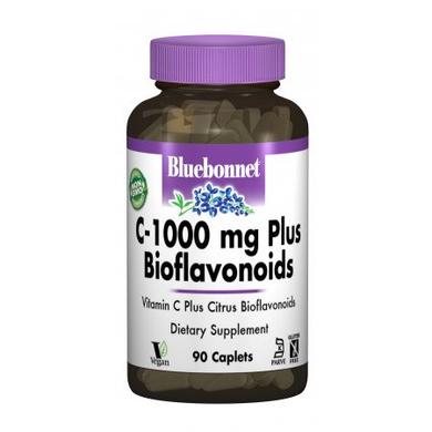 С-1000 + биофлавоноиды, Bluebonnet Nutrition, 90 капсул - фото