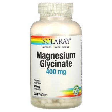 Глицинат магния, Magnesium Glycinate, Solaray, 400 мг, 240 вегетарианских капсул - фото