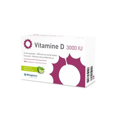 Вітамін Д, Vitamin D, Metagenics, 3000 МО, смак лайму, 168 жувальних таблеток - фото