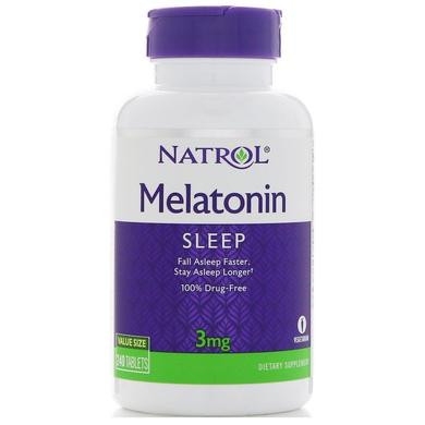Мелатонін, Melatonin, Natrol, 3 мг, 240 таблеток - фото