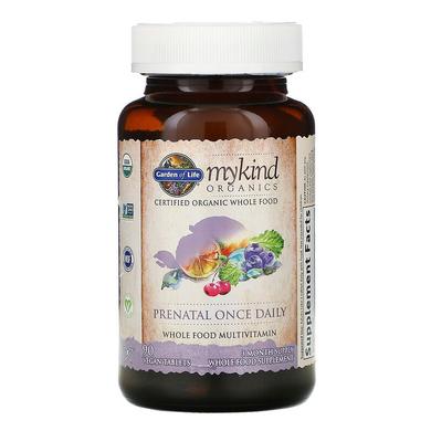 Витамины для беременных, Prenatal Once Daily, Garden of Life, Mykind Organics, 90 таблеток - фото