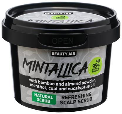 Скраб-шампунь очищуючий для шкіри голови "Mintallica", Refreshing Scalp Scrub, Beauty Jar, 100 г - фото