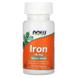 Железо, Iron, Now Foods, 18 мг, 120 капсул, фото – 1