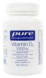 Вітамін D3, Vitamin D3, Pure Encapsulations, 1,000 МО, 250 капсул, фото