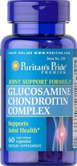 Глюкозамин хондроитин, Glucosamine Chondroitin Complex, Puritan's Pride, 60 капсул - фото