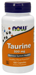 Таурин, Taurine, Now Foods, 500 мг, 100 капсул - фото