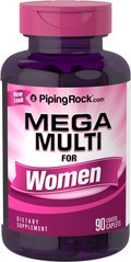 Женские витамины, Woman's Mega Multi, Piping Rock, 90 капсул - фото