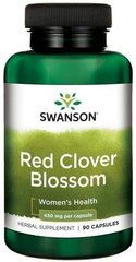 Красный клевер, Red Clover Blossom, Swanson, 430 мг, 90 капсул - фото