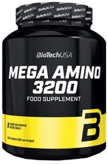 Амінокислотний комплекс, MEGA AMINO 3200, BioTech USA, 500 таблеток - фото