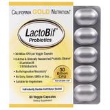 Пробиотики, California Gold Nutrition LactoBif, 30 млд, 60 капсул, фото