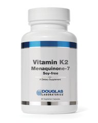 Витамин К2, Vitamin K2, Menaquinone-7, Douglas Laboratories, 60 капсул - фото