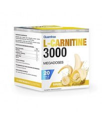 Л-карнитин 3000, L-Carnitine 3000, Quamtrax, вкус банан, 20 флаконов - фото