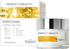 Крем від зморщок день/ніч для обличчя з іонами золота, Perfect Beauty Face Cream With Gold & Vitamin E Day/Night, Farmona, 50 мл - фото