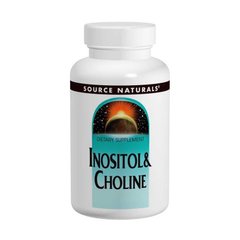 Холин и Инозитол, Inositol Choline, Source Naturals, 800 мг, 100 таблеток - фото
