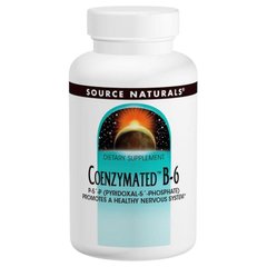 Витамин В6, Coenzymated B-6, Source Naturals, коэнзимный, 100 мг, 60 таблеток - фото