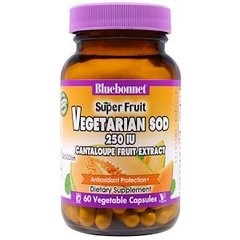 Мускусная дыня, Cantaloupe Fruit Extract, Bluebonnet Nutrition, Super Fruit, 250 МЕ, 60 капсул - фото