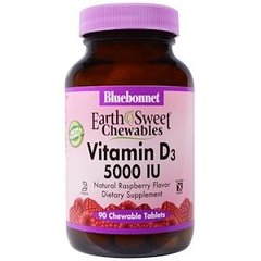 Вітамін Д3, Bluebonnet Nutrition, 5000 МО, 90 капсул - фото