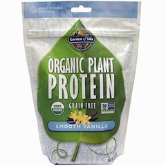Растительный протеин, Plant Protein, Garden of Life, ванильный вкус, органик, 260 г - фото