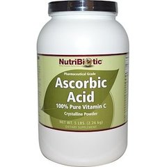Вітамін С, Ascorbic Acid, NutriBiotic, 2,26 кг - фото