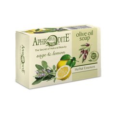 Оливковое мыло с маслом лимона и шалфея, Olive Oil Soap With Lemon & Sage, Aphrodite - фото