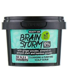 Скраб-шампунь очищающий для кожи головы "Brain Storm", Cleansing & Purifying Scalp Scrub, Beauty Jar, 100 мл - фото
