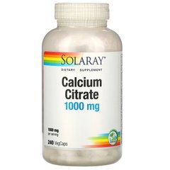 Цитрат кальция, Calcium Citrate, Solaray, 240 капсул - фото