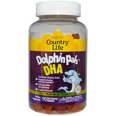 Риб'ячий жир для дітей, DHA, Country Life, 3 смаку, 90 желе - фото