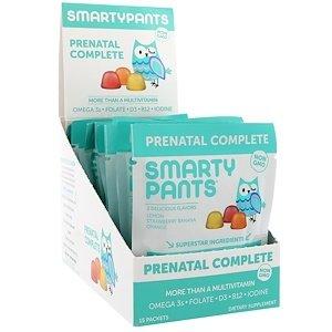 Мультивитамины для беременных, Prenatal Complete, SmartyPants, фруктовый вкус, 15 пакетиков - фото