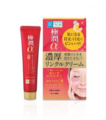 Ліфтинг-крем-концентрат для очей і носогубних складок Gokujyun Alpha Special Wrinkle Cream, Hada Labo, 30г - фото