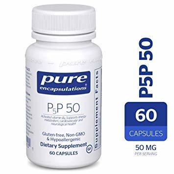 Вітамін B6 (Піридоксаль-5-Фосфат), P5P 50 (vitamin B6), Pure Encapsulations, 60 капсул - фото