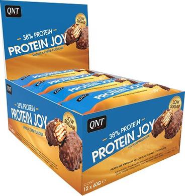 Батончик, Protein Joy Bar, Qnt, вкус карамельное печенье, 12 шт x 60 г - фото