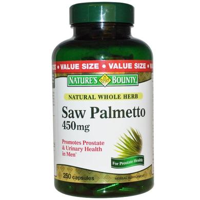 Со Пальметто, Saw Palmetto, Nature's Bounty, 450 мг, 250 капсул - фото