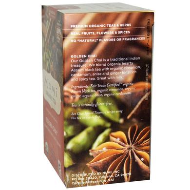 Органический чёрный чай Золотой чай, 18 пакетиков - фото