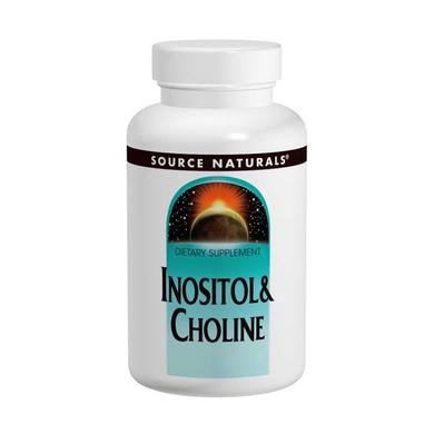 Холін і Інозитол, Inositol Choline, Source Naturals, 800 мг, 100 таблеток - фото