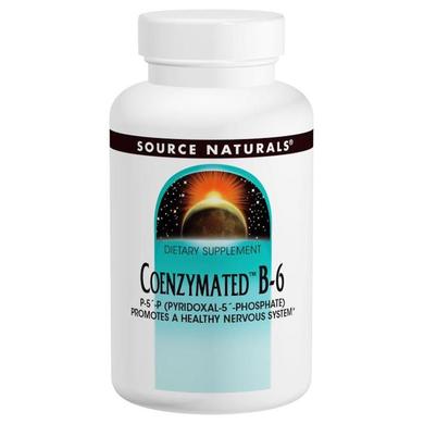 Вітамін В6, Coenzymated B-6, Source Naturals, коензимний, 100 мг, 60 таблеток - фото