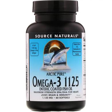 Комплекс Omega-3 1125, Source Naturals, арктичний, 1125 мг, 60 капсул - фото
