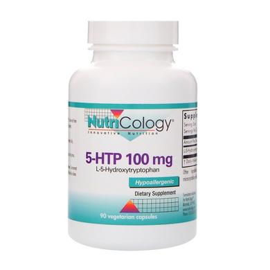 5-HTP гідрокситриптофан, 100 мг, Nutricology, 90 капсул - фото